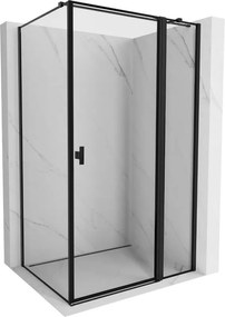 Mexen Mist T cabină de duș cu deschidere dreapta 120 x 90 cm, ramă neagră, negru - 8A4T-120-090-70-70-P