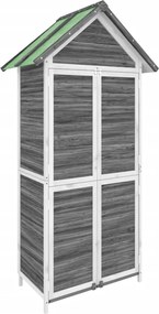 vidaXL Magazie de unelte de grădină gri 89x52,5x175 cm lemn masiv pin