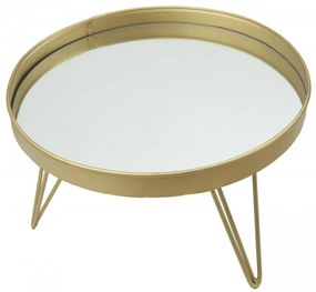 Suport pentru reviste auriu din metal, ∅ 31 cm, Glam Gold Mauro Ferretti