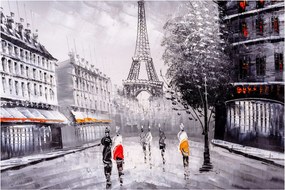 Tablou - Pictură în ulei, Paris (90x60 cm)