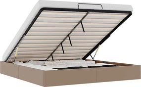 vidaXL Cadru de pat otoman fără saltea Cappucino piele artificială