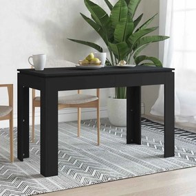 vidaXL Masă de bucătărie, negru, 120x60x76 cm, lemn prelucrat