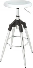 Scaun de bar pivotant Industrial 80cm, crom