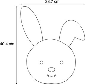 Lampă de perete pentru copii bej, cu LED, cu dimmer în 3 trepte - Benny the Bunny