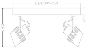 Spot Lucide 34944/02/30 TUNDRAN 2xGU10/5W/230V negru
