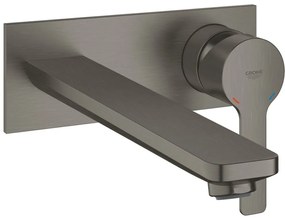 Baterie lavoar incastrata antracit mat Grohe Lineare, pipa 20 cm