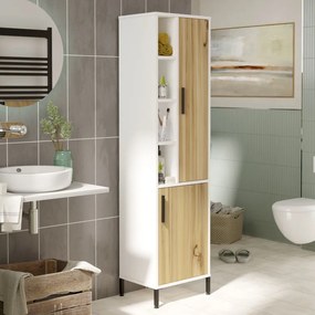 Dulap Pentru Baie VI2-WK Walnut-Alb