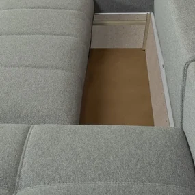 Coltar U Extensibil Otis Stanga, 6 Locuri, Lada Depozitare, Gri, 357 Cm