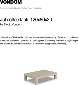 Masuta de cafea exterior / interior design modern premium JUT COFFEE TABLE 44403 Vondom