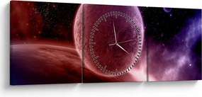 Tablou - Planetă (cu ceas) (90x30 cm)