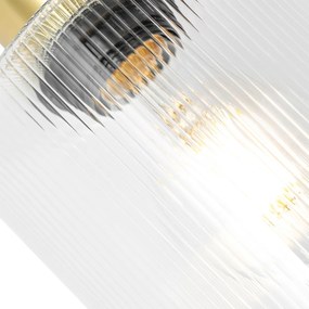 Spot de tavan Art Deco auriu cu sticlă reglabilă - Laura