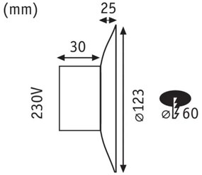 Corp de iluminat pentru scări LED/2W DEKORATIV 230V Paulmann 92926