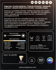 LED Bec dimmabil Philips Hue WHITE AMBIANCE 1xGU10/4,3W/230V 2200-6500K