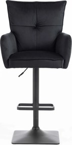 HR250KW Scaun Catifea Neagră Bază Neagră