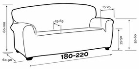 Husă elastică de canapea IRPIN gri , 180-220 cm, 180 - 220 cm