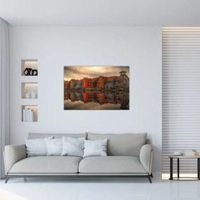 Tablou cu căsuțele colorate (90x60 cm)
