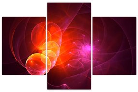 Tabloul modern cu abstracțiune roz (90x60 cm)