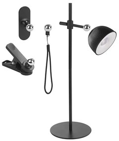 Lampă LED magnetică reîncărcabilă dimabilă de masă 4 în 1 LED/4,2W/3,7V 4000K negru