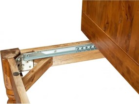 Masa pliabila, L90(180) 90 H80 cm,culoare nuc antichizat, Lemn masiv