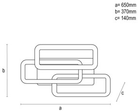 Lustră LED dimabilă aplicată LED/90W/230V 3000-6500K + telecomandă