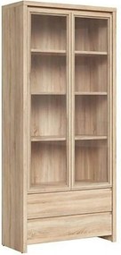 Vitrina KASPIAN, stejar sonoma, PAL, 90x41x201 cm