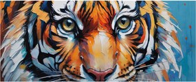 Tablou - Vedere a unui tigru, pictură (120x50 cm)