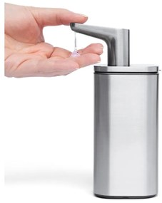 Dozator de săpun lichid argintiu din oțel inoxidabil 473 ml - simplehuman