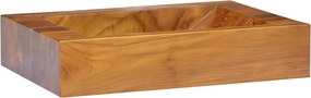 vidaXL Chiuvetă, 50x35x10 cm, lemn masiv de tec