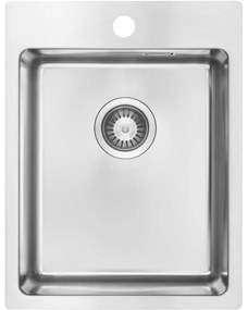 Chiuveta bucatarie inox Deante Olfato, 39x50 cm, otel slefuit 390x505 mm, Otel slefuit