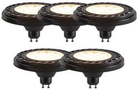 Set de 5 becuri LED GU10 reglabile în 3 trepte AR111 8W 700lm 2700K