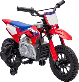AIYAPLAY Motocicletă electrică pentru copii 3+ ani, Honda CRF 450R cu licență, 12 V, baterie cu litiu, suspensie, roșu | Aosom Romania