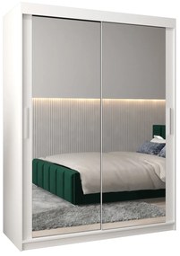 Dulap de haine 150 cm Toki 3 (alb mat + alb mat). 1065069