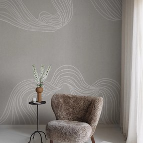 Fototapet, Stripes by Hand, Sand, Rebel Walls