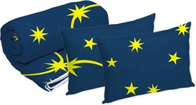 Set Alcam 2 perne microfibra 50x70 cm si pilota matlasata 220x200 cm, Moon Night