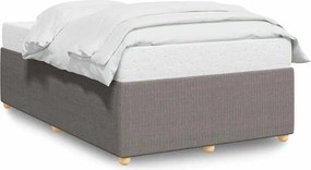 vidaXL Cadru de pat fără saltea, gri taupe, 120x200 cm, textil