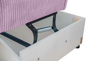 Canapea extensibila cu colt bilateral Culoare Roz, SMART