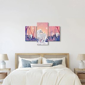 Tablou - Unicorn în pădurea fermecată (90x60 cm)