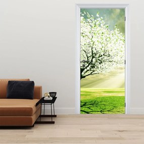 Fototapet pentru ușă - Copac în luncă (95x205cm)