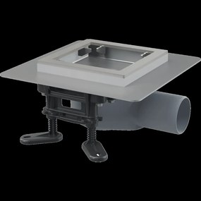 Golita laterala de scurgere in podea 13x13 cm, joasa, cu opritor de mirosuri SMART combinat, fara gratar