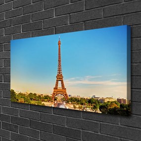 Tablou pe panza canvas Turnul Eiffel Paris Arhitectura Brown