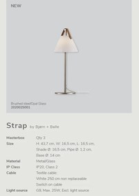 Veioza design nordic STRAP 16 sticla alba 2020025001 DFTP