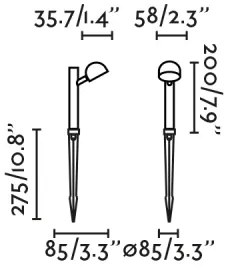 Lampă LED de exterior FARO 75570 BROT LED/7W/230V 20 cm IP65