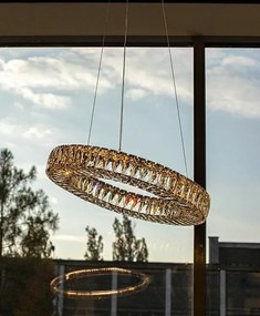 Lustra suspendata LED Florens 80 auriu