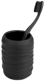 Suport pentru periuța de dinți negru din ceramică Illana – Wenko