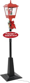 vidaXL Felinar stradal cu moș Crăciun, LED, 180 cm