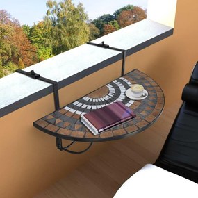 Masa pliabila pentru balcon-maro