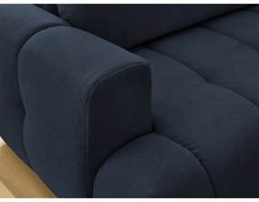 Colțar albastru închis extensibil/cu spațiu de depozitare (cu colț pe partea dreaptă/în formă de ”L”) Fuji – Bobochic Paris