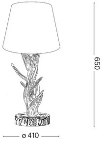 Lampă de masă CHALET 1xE27/60W/230V coarne de cerb Ideal Lux