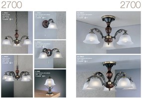 Aplica de perete cu 2 brate design italian din alama cu lemn 2700