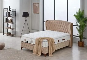 Pat tapițat de lux pentru 2 persoane cu ladă Marisa